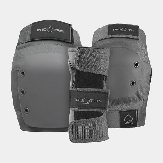 Pro Tec Street Gear Junior 3 Pack Pad Set Grey